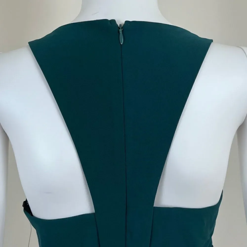 Lulus Sweet Expectation Women Size S Green Ruffle Peplum Bodycon Mini NEW Dress - Picture 15 of 17